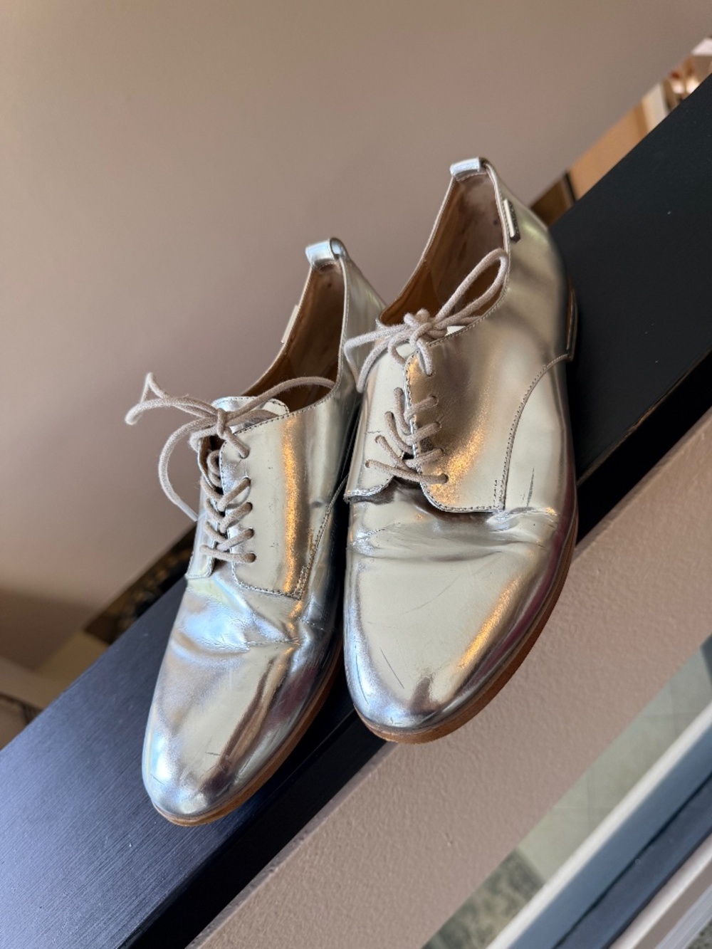 Metallic Silver Calvin Klein Shoes size 7.5